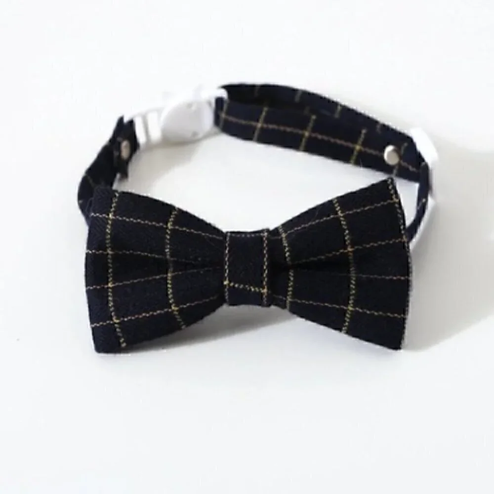 🍒 Gentleman's Plaid Bow or Tie Collar